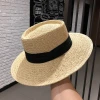 Summer handcrafted wide-brimmed and flat-brimmed socialite hats by Instagram influencers, sunshade and sun protection, vacation beach straw hats for children undefined